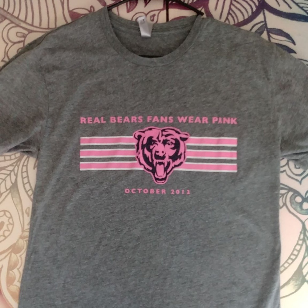 Bears Fans Wear Pink Tee